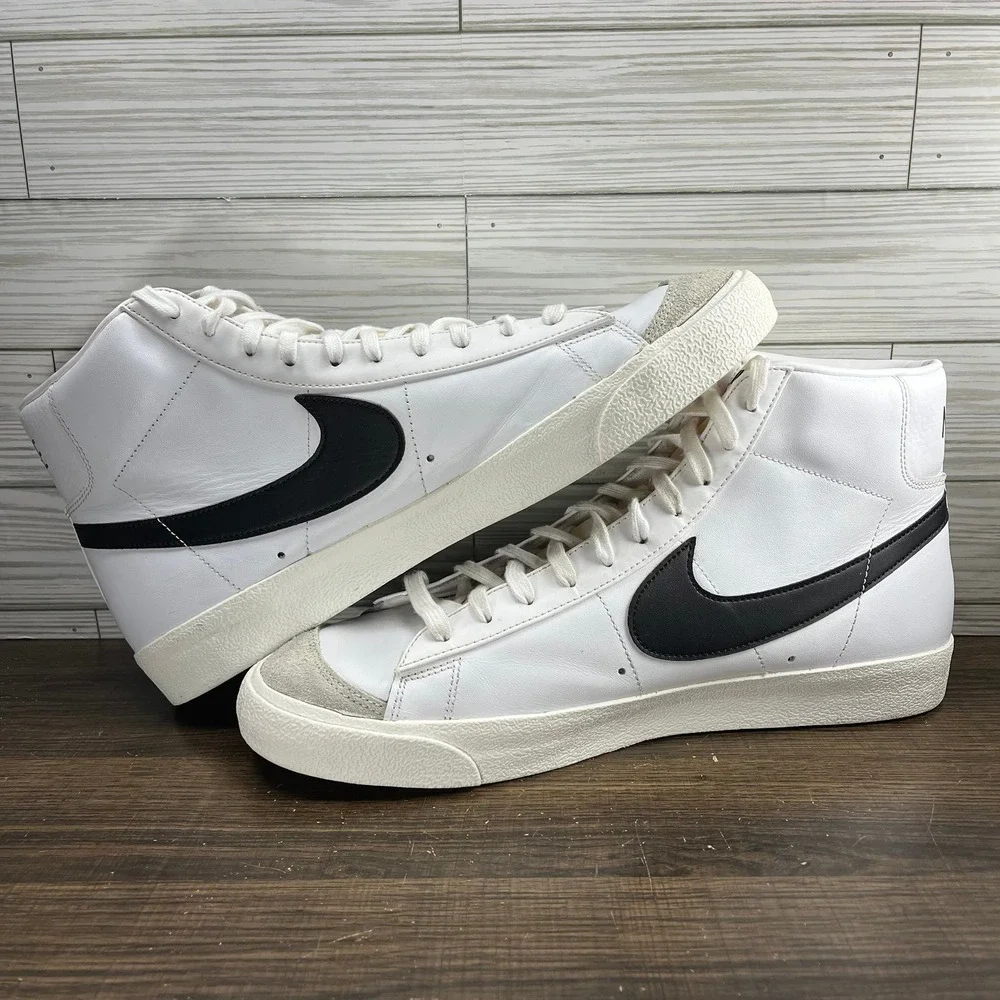 Nike Blazer Mid '77 Vintage White Chlorophyll Men's Shoes - Men's Size 13